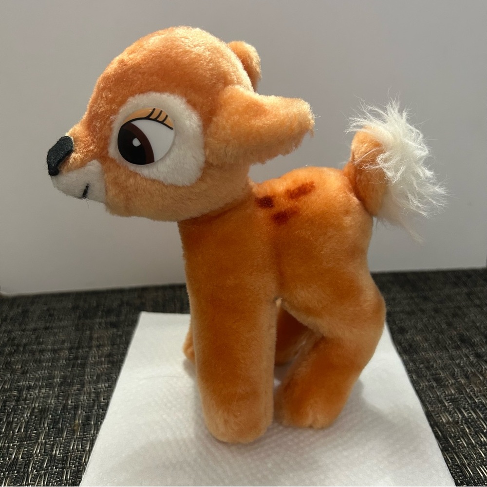 Vintage Bambi Plush Disney Deer Toy Made in Korea